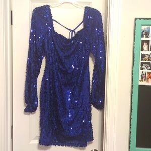 Blue xtraordinary hoco dress